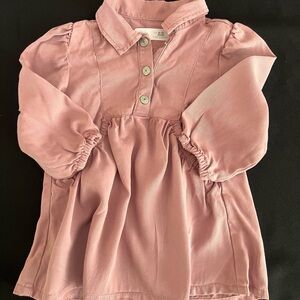 Zara Baby Dress 9-12 Months Mauve Like- New